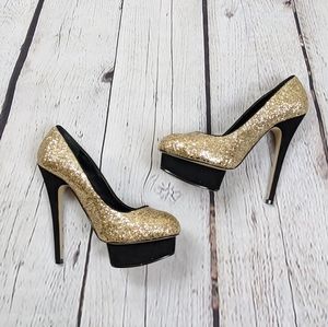 Aldo gold pumps